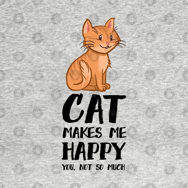 Cat Makes me Happy You Not So Much by Neon Deisy